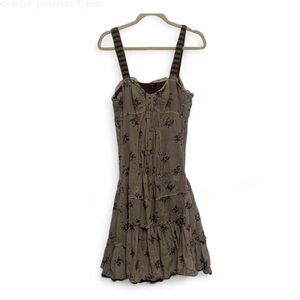 Tocca Taupe Floral Boho Dress